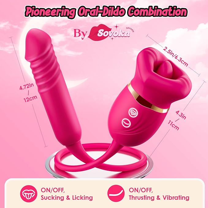 Nipple Sucking Sensory Toys Woman 10 Vibration &amp Thrusting Tongue Licking Virabtor Sucker KFY101211