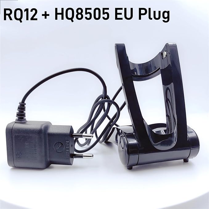 RQ12 Shaver Charging Stand Base And HQ8505 Power Cord ComboCompatible For Philips NorelcoSensoTouch 3D 1250X 1255X 1260X 1280X Electric Shaver Parts(EU Plug)