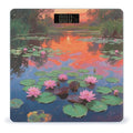 Digital Bathroom Scale for Body Weight Scale with Bright LCD Display High Accuracy Step-On Technology Auto On/Off Monet Waterlily Digital Scales 400 Lbs /180kg