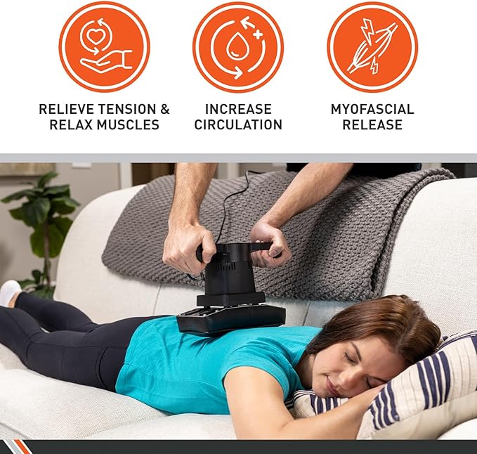 Body Sport Therapeutic Dual Speed Professional Vibrating Massager for Pain &amp Aching Muscle Relief – High-Powered Effective Chiropractic Myofascial Release Tool &amp Trigger Point Therapy