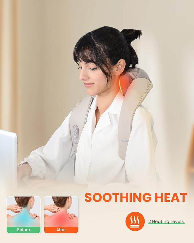 Cordless Neck Massager with Heat &amp Foot Massager