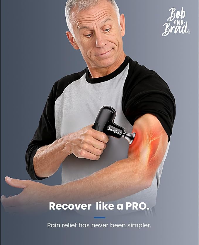 BOB AND BRAD Q2 Max Mini Massage Gun with Metal Head Pocket-Sized Deep Tissue Massager Gun for Athletes Professional Portable Percussion Muscle Massager Gun