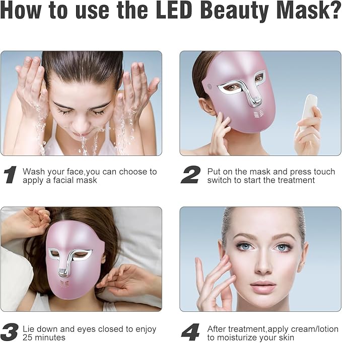 FSA Red Light Therapy Mask : Target Acne RemovalWrinkles RednessWirless RemoteSalon Grade HSA Infrared Face Mask Anti Aging Skincare for Home2000mAh Rechargeable Led Light Therapy Facial Mask