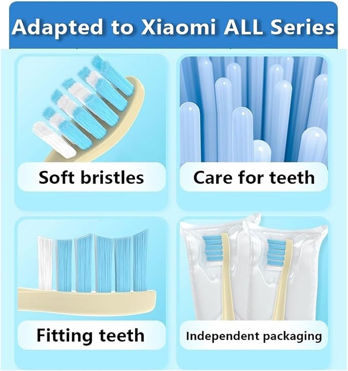 Compatible for HX6011 6053 6063 6064 6013 6014 6021 6030 6073 6100 6220 6212 6312 6411 6431 6500 6511 Toothbrush Head(30pcs)