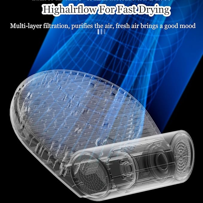 Body Dryer Negative Ion Full Body Dryer with 2 Gears Adjustment Foot Dryer Quick Air Drying Heating and Cooling Gravity Sensing for Home and Bathroom