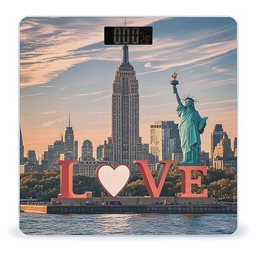 Love from New York Scale for Body Weight Highly Accurate Digital Bathroom Body Scale Digital Bathroom Scales for People Anti-Slip Large LCD Display Smart Scales