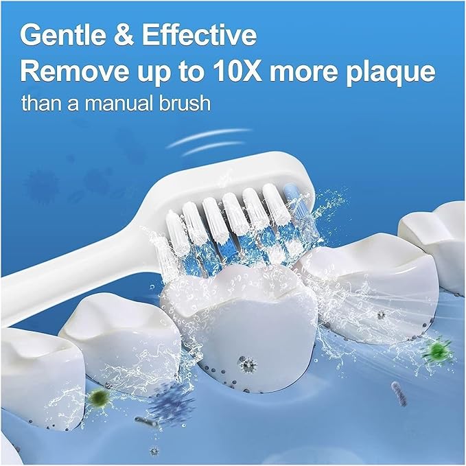 20pcs Toothbrush HeadsCompatible for Waterpik Replacement Hygiene Clean Soft Bristle Nozzles(20pcs Black)