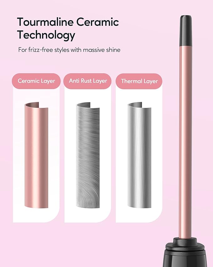 Wavytalk Hair Dryer with Diffuser 1875W Ionic Blow Dryer for Women - 3 Attachments Small Curling Wand for Short &amp Long Hair