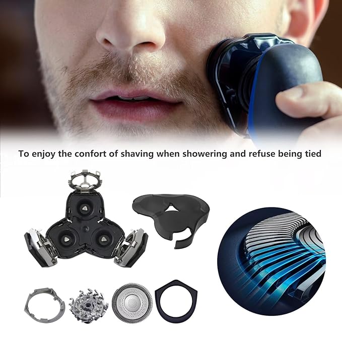 RQ12 Complete Replacement Shaver Head Assembly for Phi-lipss No-relcoo RQ12 1250X 1255X 1260X 1280X 1290X 8000X S9000