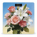 Bright Light Flower Charm Weight ScaleClear LED Display Bathroom Digital Weighing ScaleTempered Glass Digital Bathroom Scale for Body Weight Capacity Up to 400 Lbs