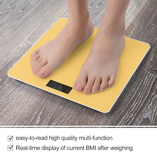 Smart Scale for Body Weight Automatic Switch Digital Bathroom Weighing Scale Light Orange
