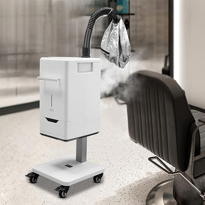 500W Professional Nano Hair Steamer Machine Anion Hair Color Processor Hair Care InstrumentBeauty Salon Vertical Nano Hair Steamer Machine w/Drawer &amp Wheels for Perm Hair Care Hair Repair