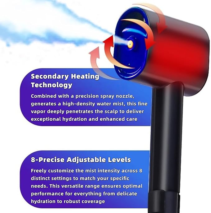 Professional Standing Hair Steamer Machine 1300W Hair Processor with Adjustable Telescopic Rod &amp 360° Wheels | 9 Mist Settings 800ml Tank for Salon &amp Home Hair Treatment Deep Conditioning