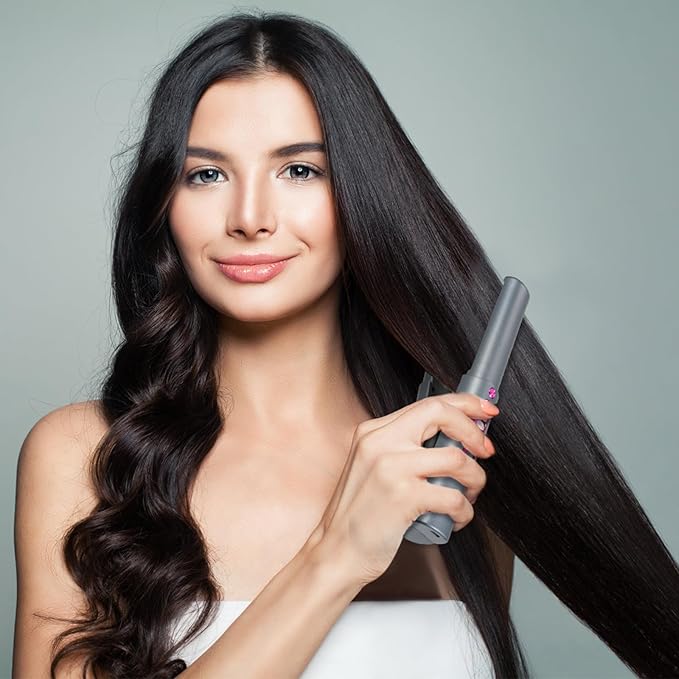 ZJchao Portable Rechargeable Hair Straightening Curling Iron Electric Styling Tool for Travel or On The Go