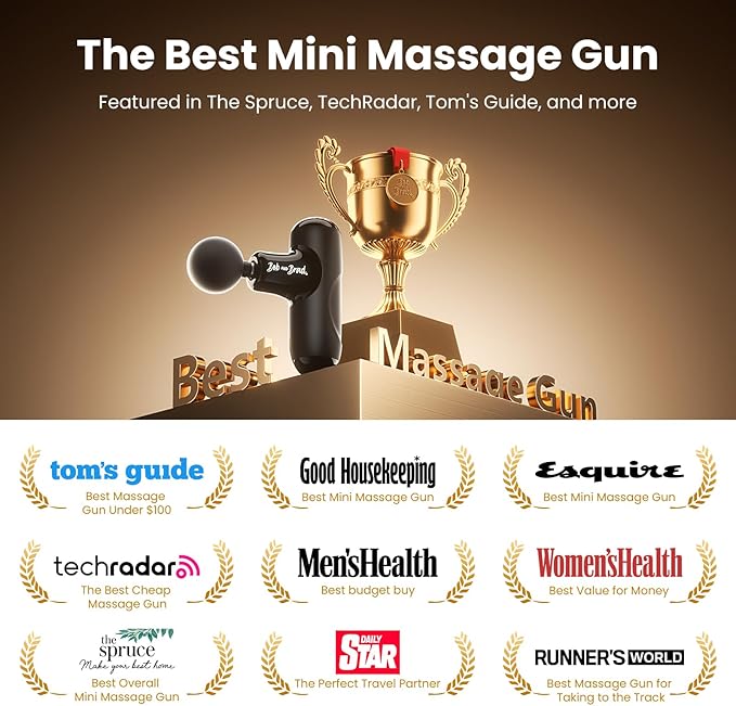 BOB AND BRAD D5 Pro Plus Massage Gun with Heat and Q2 Mini Massage Gun (Black)