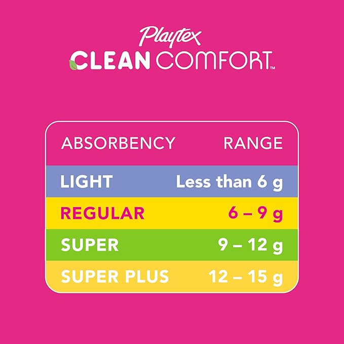 Playtex Clean Comfort Organic Cotton Tampons Super Absorbency Fragrance-Free Organic Cotton - 30ct