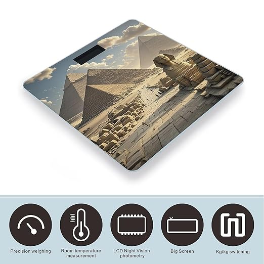 Egyptian Pyramids Scale for Body Weight Smart Scales Digital Bathroom Scale High Precision Weighing Scales with Large Display Weighing Machine for People