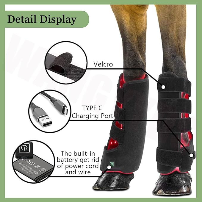 Red Light Therapy Device for Horse Leg Pain | Near Infrared Therapy Wrap for Horses | Alleviate Pain from Exercise ()