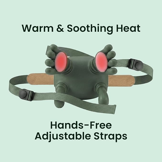2025 New Neck &amp Shoulder Massager – Deep Tissue Portable Muscle Relaxer with Heat | Ergonomic Silicone Design for Pain Relief Tension Release &amp Travel-Friendly Recovery Device (Matte Green)