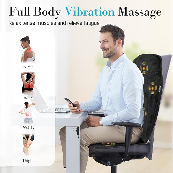 CuPiLo Full Back Massager with Heat Foot Massager with Heat
