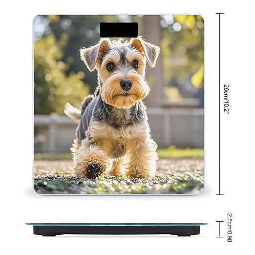 Yorkie Puppy Smart Scale for Body Weight Accurate Bathroom Scale with LED Display Digital Weight Scales Weighing Machine High Precision Scales for Bath Home