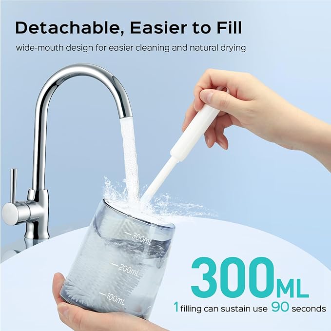 COSLUS C30(FC5360) Green 300ML Flosser &amp W40(F5020E) Black Flosser Pick with 30 Refills