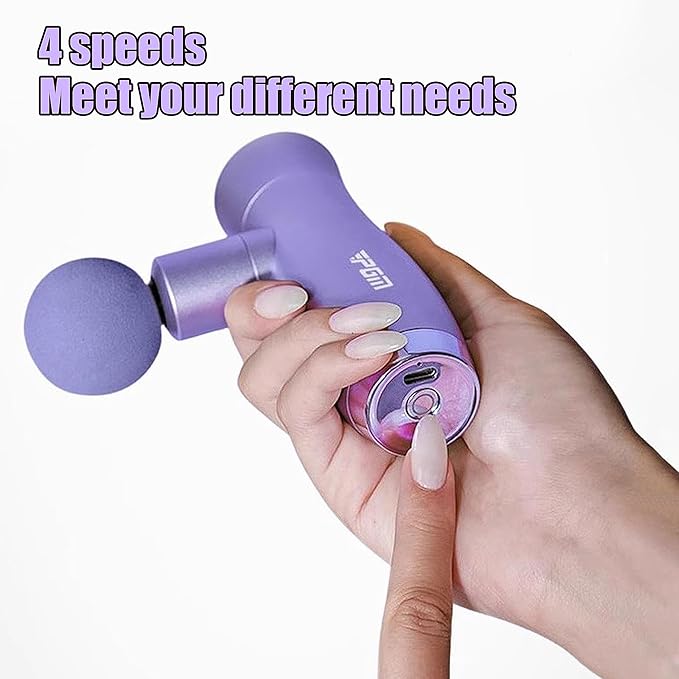PGM Portable Massage Gun Deep Tissue Massage Gun Percussion Massager for Chronic Back Pain ReliefLightweight Hand held Electric Fascia Gun for Back Shoulder Pain ReliefNeck