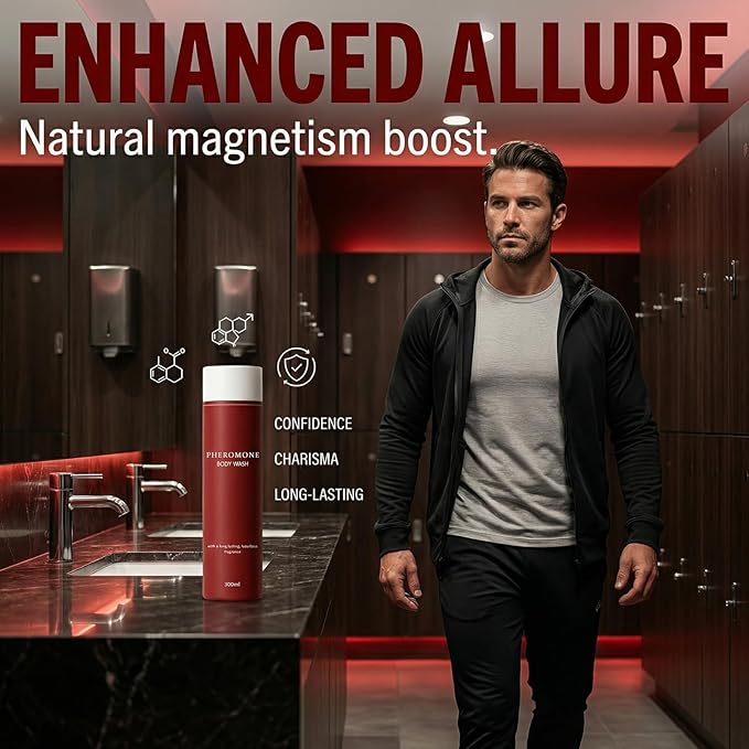 Fragrances Pheromone Body Wash for Men with Long Lasting Luxury Fragrance Infused with Pheromones for Attraction &amp Confidence Moisturizing &amp Refreshing (1)