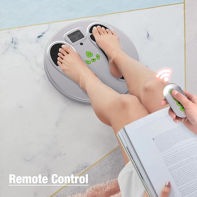FDA Cleared - EMS Foot Massager for Neuropathy &amp Pain Relief TENS Unit Foot Leg Stimulator for Circulation &amp Muscle Relaxation Electric Feet Massager for Neuropathy Gifts for Family Dad Mun