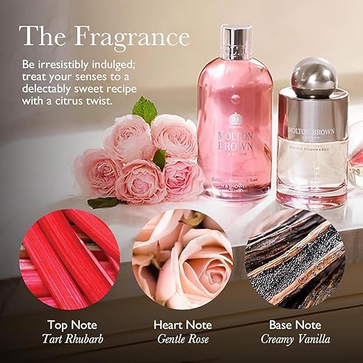 Molton Brown Delicious Rhubarb &amp Rose Bath &amp Shower Gel Refill 400 ml