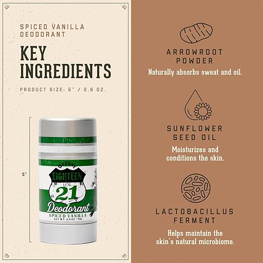 18.21 Man Made Long-Lasting Deodorant for Men All-Day Protection Odor Control and Skin-Soothing Formula with a Bold Masculine Scent
