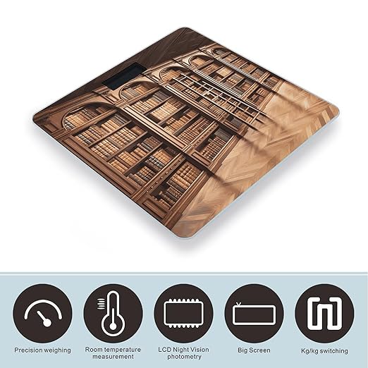 Library Bookcase Bathroom ScaleHighly Accurate Digital Weighing Machine for People Bright LED Display Weight Scale for The Aldult Home Use