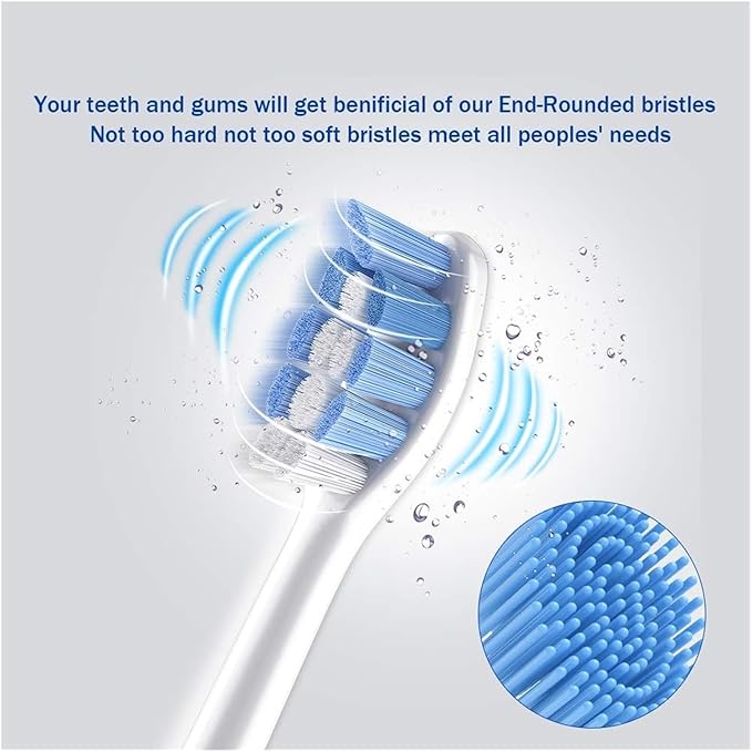 HX9034 Toothbrush Head Suitable for HX3211 HX3281 HX6220 HX6211 HX6231 HX6250 HX6252 HX9322 HX9331 HX9334 HX6253 and HX6530 Models(Large)