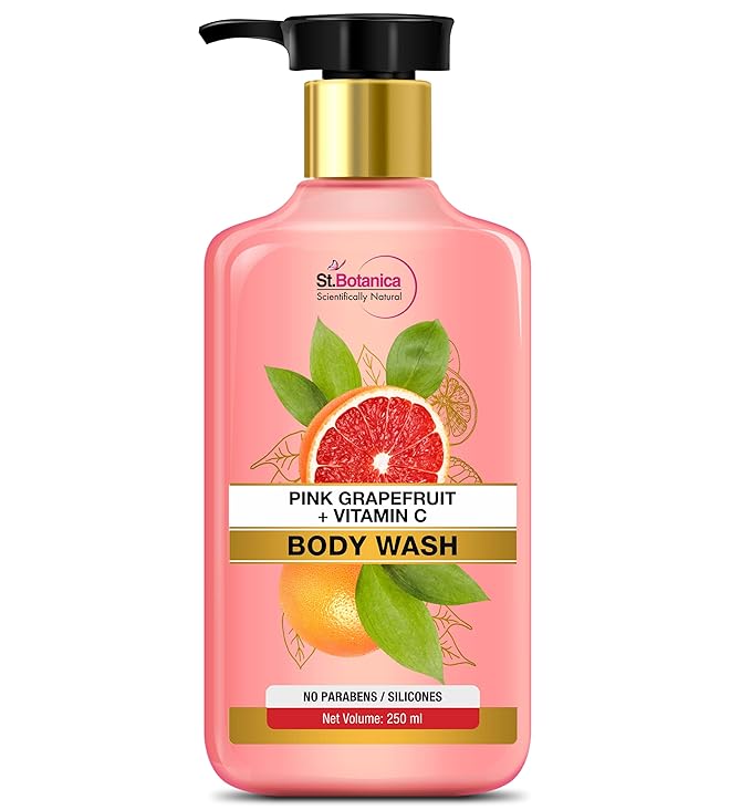 StBotanica Pink Grapefruit &amp Vitamin C Body Wash 250ml - No SLS/Sulphate Parabens