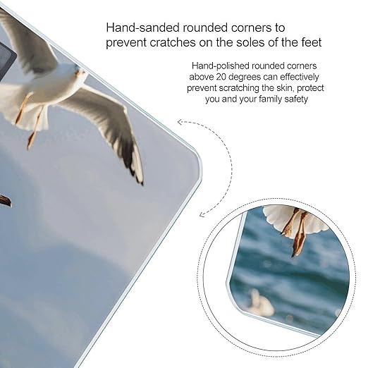 Seagulls in Flight Scale for Body Weight Digital Bathroom Scale Accurate Smart Weight Scales with Large Display Weighing Machine High Precision Scales