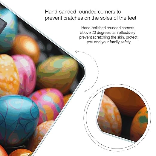 Easter Day Colorful Eggs Scale for Body Weight Smart Scales Digital Bathroom Scale High Precision Weighing Scales with Large Display Weighing Machine for People