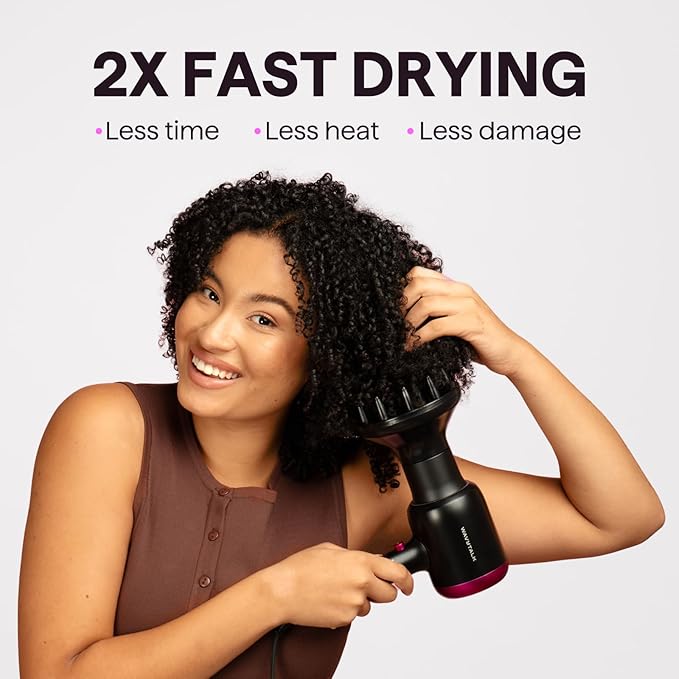 Wavytalk Blown Away onic Hair Dryer Black and Multi Curl 3 in 1 Curling Wand Set