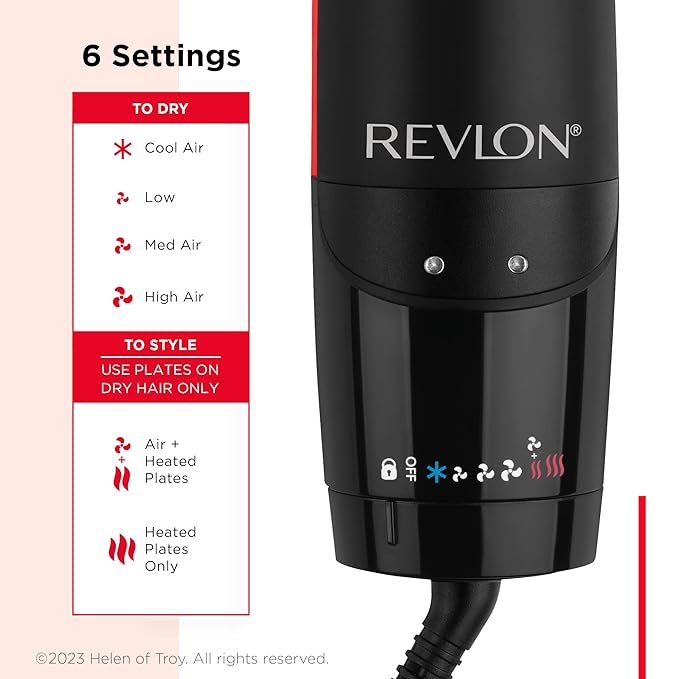 Revlon One-Step Air Straight | 2-in-1 Dryer &amp Flat Iron | Straightening Dryer