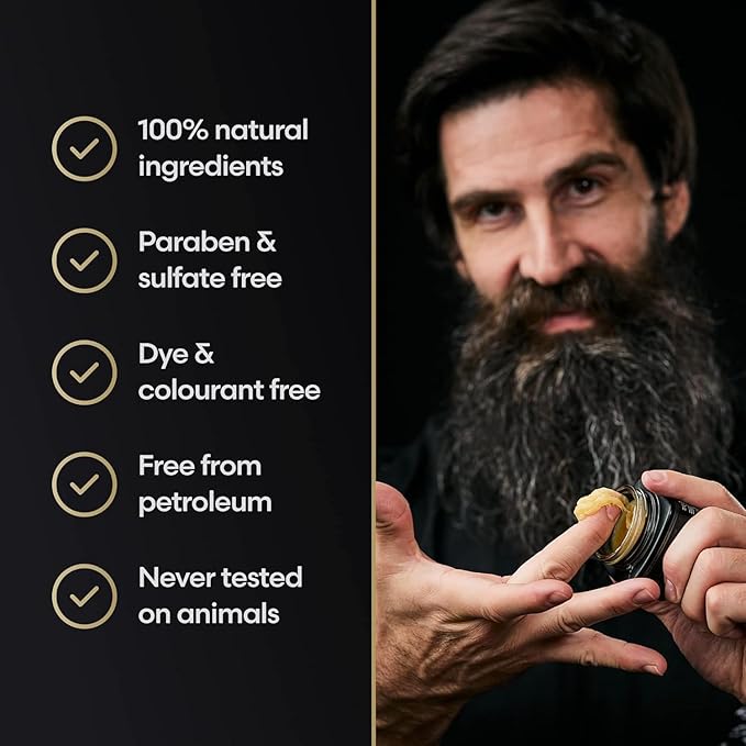 Gentlemen's Beard &amp Mustache Wax for Men by Beard Struggle - Viking Beard Wax Helps to Tame Style &amp Groom - Platinum Collection - Surtr's Fury - Moustache Wax 50g / 1.76 US. oz.