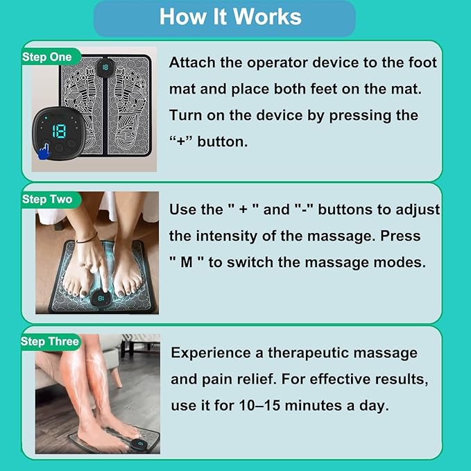 EMS Foot Stimulator Stimulator Nerve Transcutaneous Over-The-Counter Transcutaneous Electrical Nerve Stimulator for Pain Relief