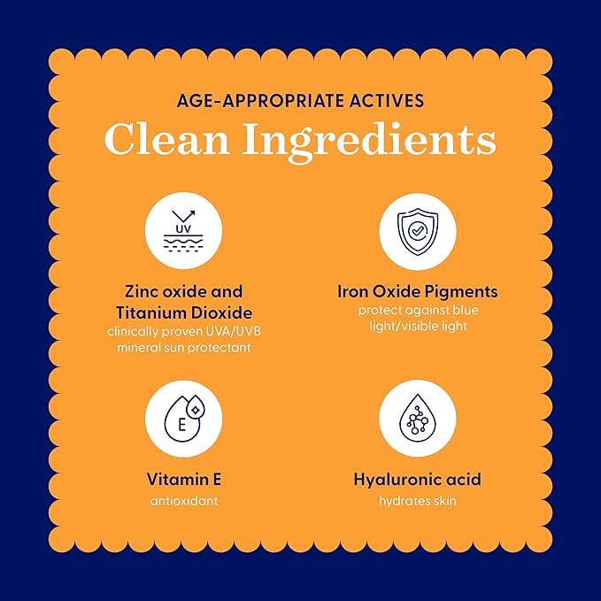 Bright+Block SPF 44 Tinted Mineral Sunscreen Facial Skincare Gentle Hydrating Comfort Titanium Hyaluronic Sensitive Skin