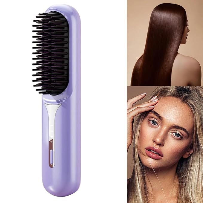 Fashion Hair Straightener Brush With Cordless And Rechargeable Hairdress Accesories Stylong Tool For Easy Use
