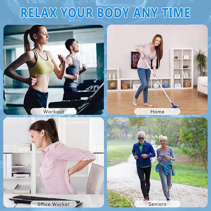 Massage Gun Muscle Massage Gun for Athletes Handheld Electric Deep Tissue Back Massager Percussion Massage Device for Pain Relief with 30 Speed Levels 9 Heads Black