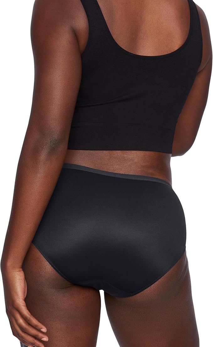 Thinx for All Leaks Hip-Hugger Underwear Holds up to 100ml or 6tbps or 1/4 Cup Worth of Liquid* Light Absorbency Incontinence Underwear for Women Feminine Care Black 5XL