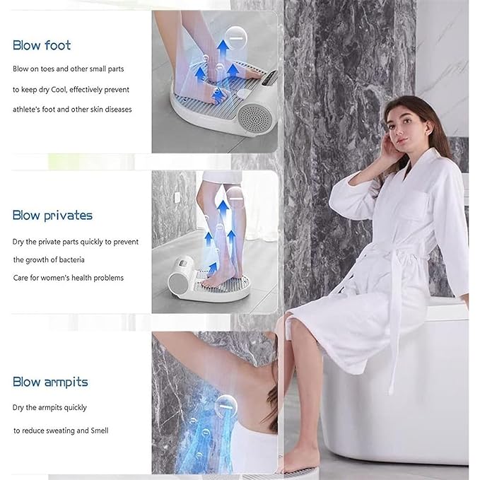 Full Body Dryer for Shower 1350W Negative Ions Body Heater Blow Dryer Foot Touch Control Body Hair Dryer with Warm and Cool Wind Whole Body Care Dryer for Bathroom Home Hotel