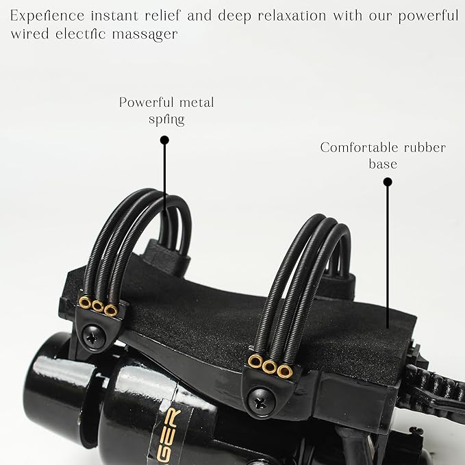HOMORA Powerful Double-Speed Full Body Massager – Electric Handheld Deep Tissue Massager with Floating Action for Pain Relief Relaxation &amp Recovery – Full Body Vibration Therapy Machine (Black)