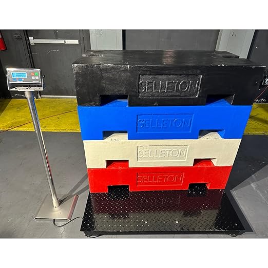 SellEton SL-4x4-1k-NN 48 x 48 (4' x 4') Industrial Floor Scale Pallet Size/Warehouse Shipping 1000 lb x 0.2 lb
