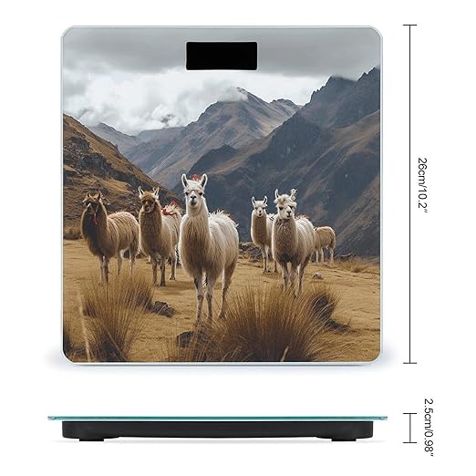 Llamas in The Andes Smart Scale for Body Weight Accurate Bathroom Scale with LED Display Digital Weight Scales Weighing Machine High Precision Scales for Bath Home