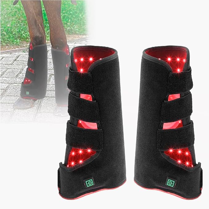 Red Light Therapy Belt Near Infrared Light Therapy Wrap 850nm 660nm Led Red Light Therapy Horses Leg for Horse Muscle RecoveryLeft+Right