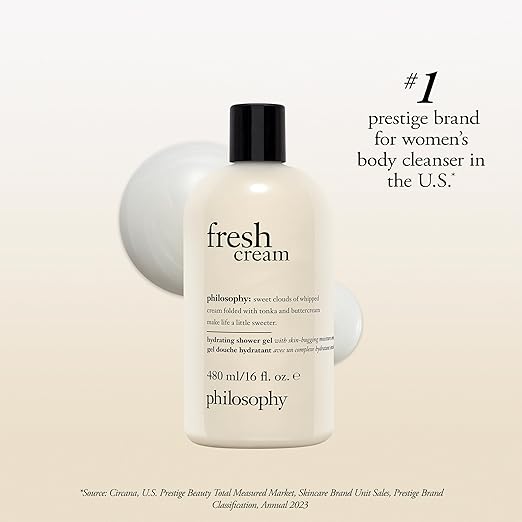 philosophy fresh cream shower gel - with notes of vanilla heliotrope &amp tonka bean